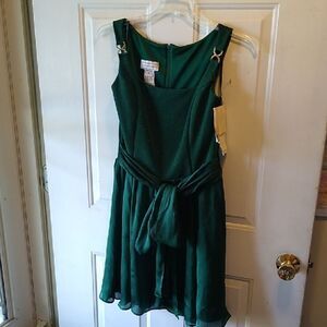 NWT Vintage Scott McClintock Glittering Emerald Green Short Sleeveless Dress